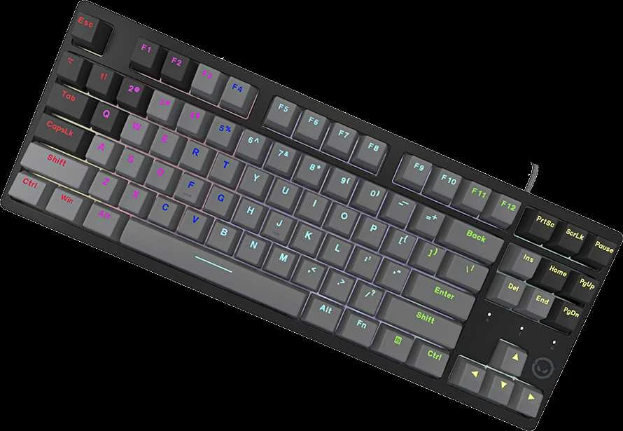 LORGAR Azar 514TKL, su laidu RGB mechaninė klaviatūra žaidimams, juodas, EN išdėstymas