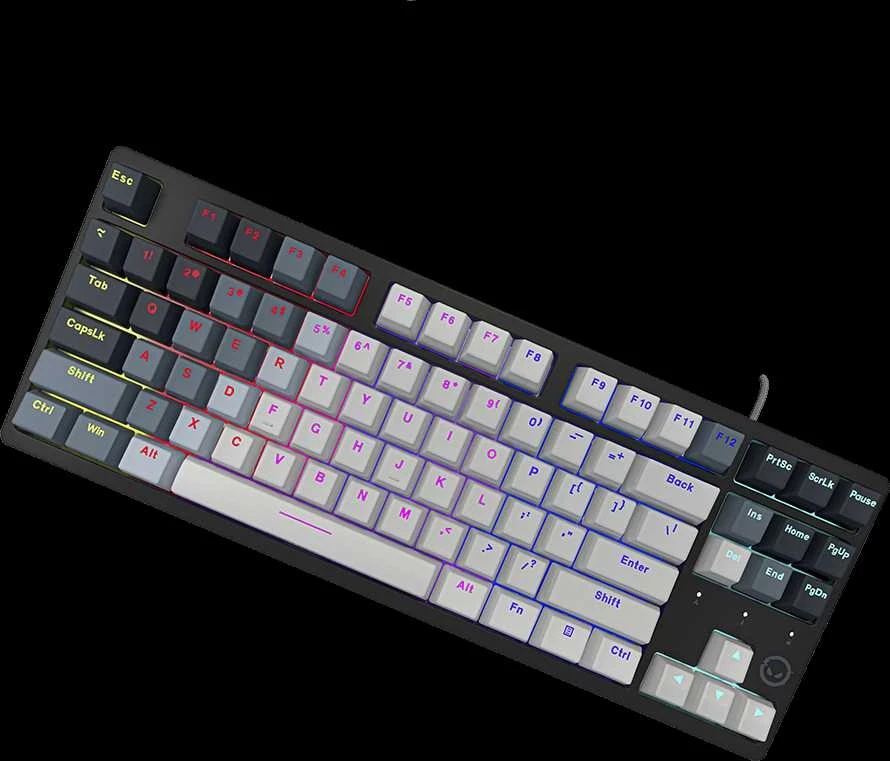 LORGAR Azar 514TKL, su laidu RGB mechaninė klaviatūra žaidimams, baltas, EN išdėstymas