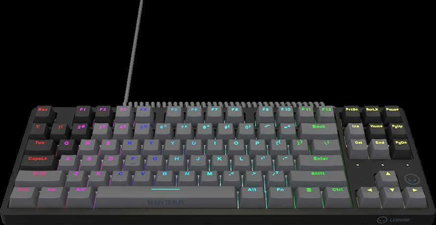 LORGAR Azar 514TKL, su laidu RGB mechaninė klaviatūra žaidimams, juodas, EN išdėstymas