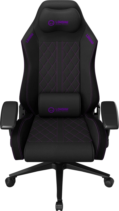LORGAR CHA41, Ergonomic Gaming Chair Advanced, premium anti-stain fabric, Juodas/violetinė