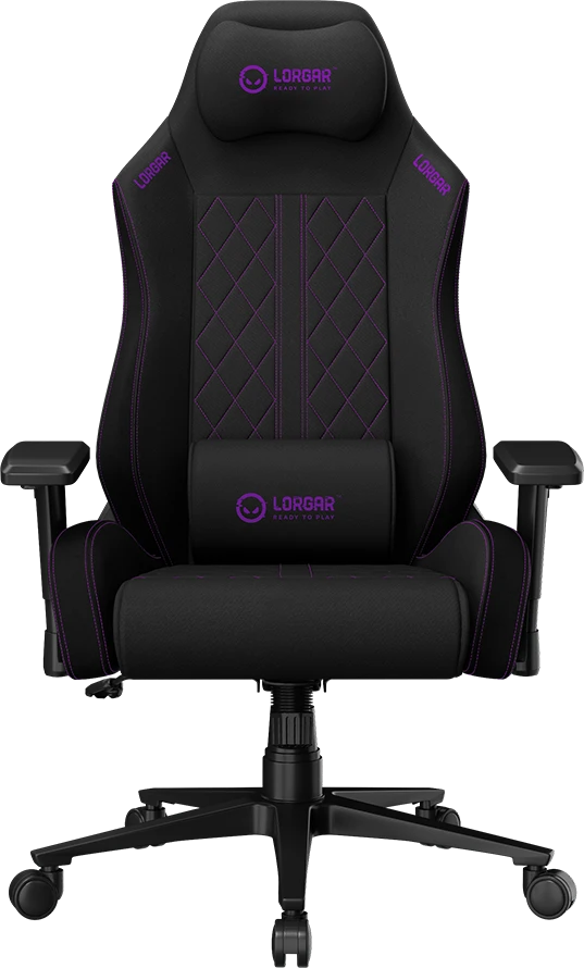 LORGAR CHA41, Ergonomic Gaming Chair Advanced, premium anti-stain fabric, Juodas/violetinė