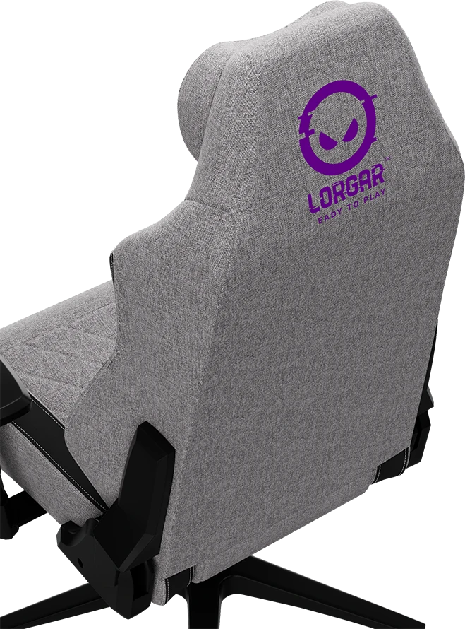 LORGAR CHA41, ergonomiška žaidimų kėdė, pažangi, aukščiausios kokybės audinys, apsaugantis nuo dėmių, Pilkas
