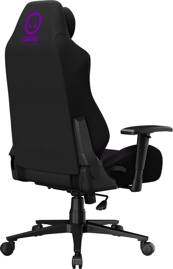 LORGAR CHA41, Ergonomic Gaming Chair Advanced, premium anti-stain fabric, Juodas/violetinė