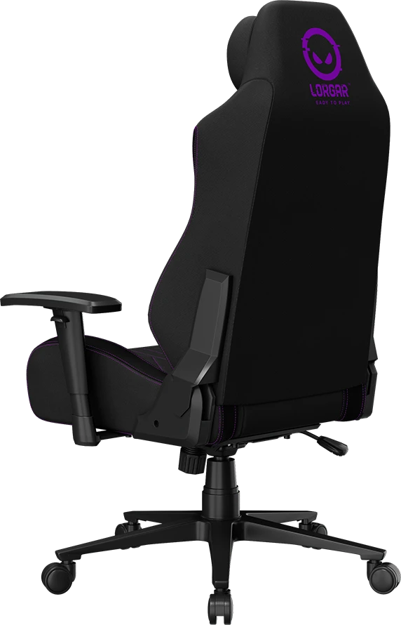 LORGAR CHA41, Ergonomic Gaming Chair Advanced, premium anti-stain fabric, Juodas/violetinė