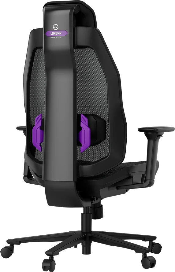 LORGAR CHP51 Mesh Gaming Chair Pro Multi-adjustable Juodas-Violetinė