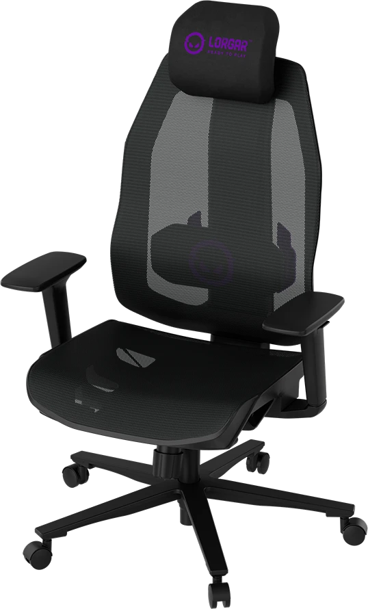 LORGAR CHP51 Mesh Gaming Chair Pro Multi-adjustable Juodas-Violetinė