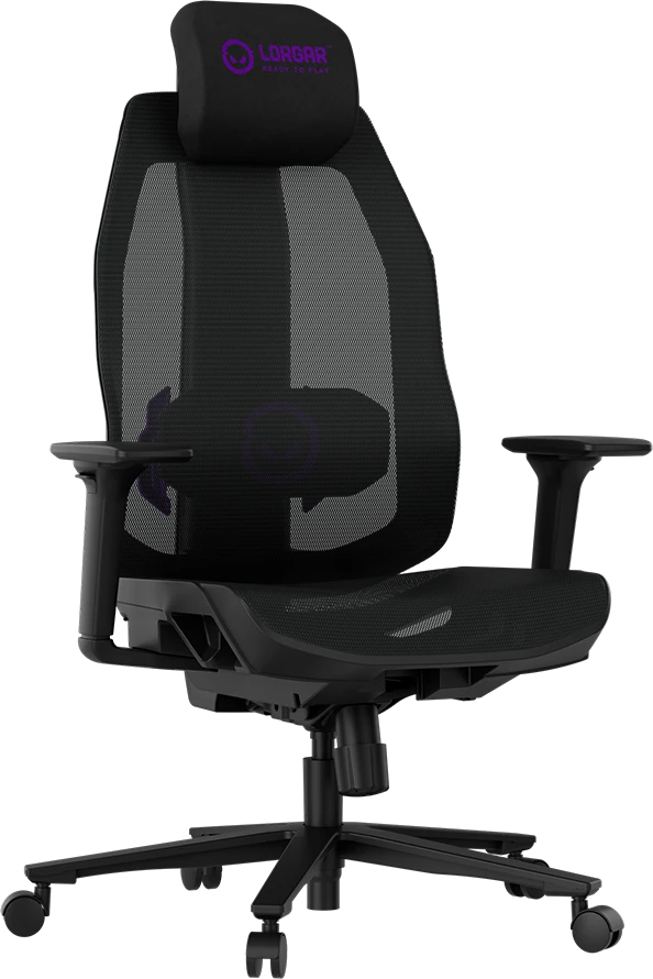 LORGAR CHP51 Mesh Gaming Chair Pro Multi-adjustable Juodas-Violetinė