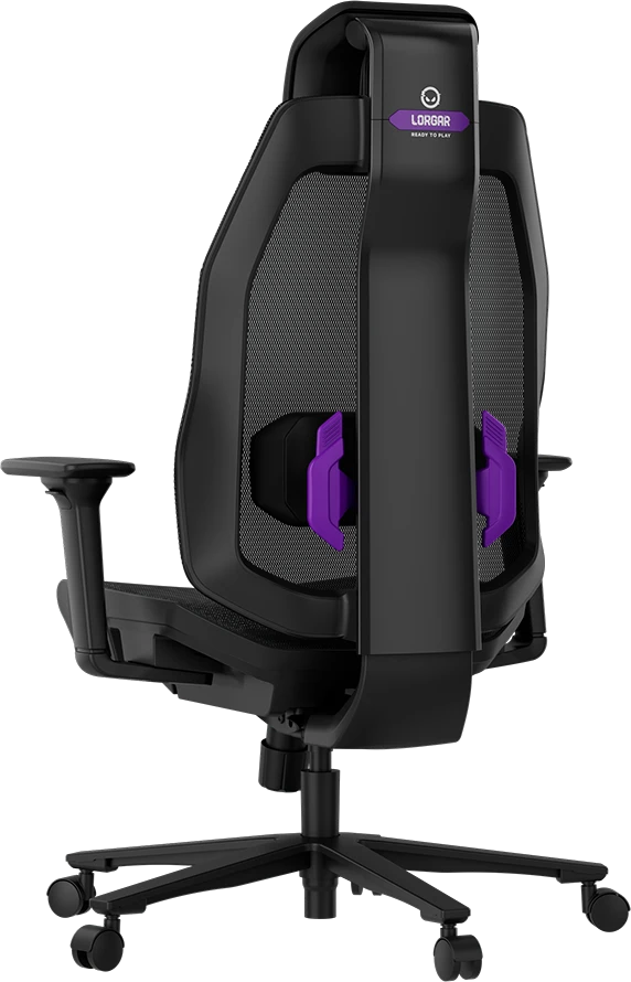 LORGAR CHP51 Mesh Gaming Chair Pro Multi-adjustable Juodas-Violetinė