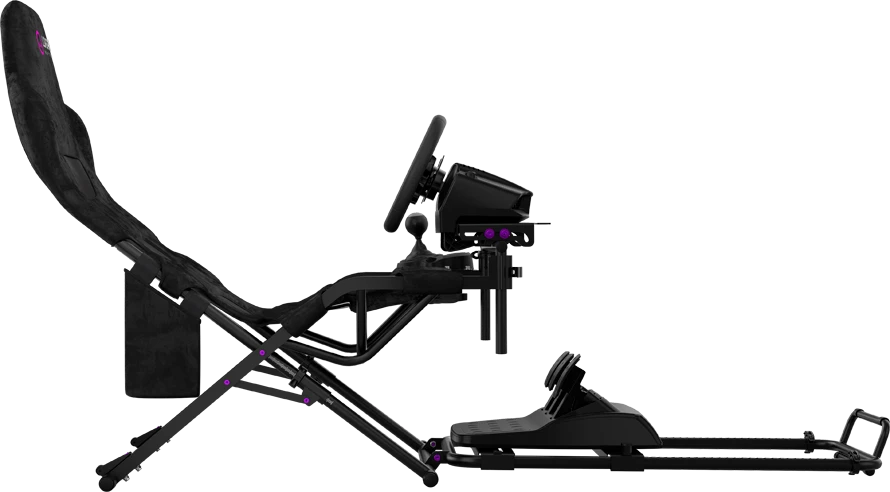 LORGAR FLEX RAF1, „Sim Racing“ kabina su pažangia konstrukcija, sulankstoma, 150x72x113 cm – žaidžiant, 38x72x126 cm – sulankstyta, Juodas