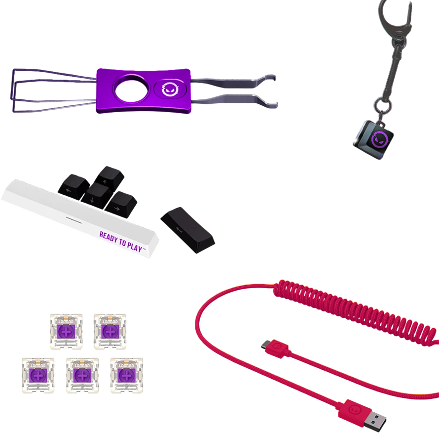 LORGAR KBP7075W, Wireless 75% Mechaninė klaviatūra žaidimams Pro, Juodas/red, EN išdėstymas
