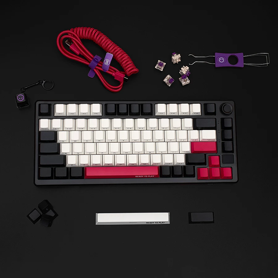 LORGAR KBP7075W, Wireless 75% Mechaninė klaviatūra žaidimams Pro, Juodas/red, EN išdėstymas