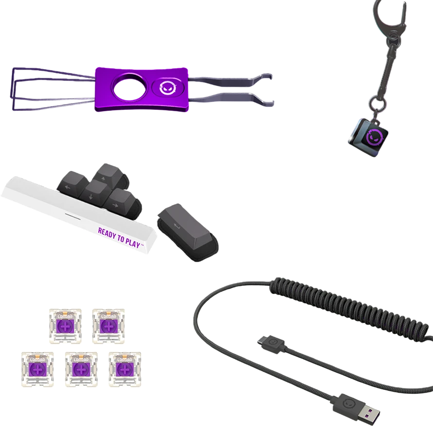 LORGAR KBP70TKLW, Wireless TKL Mechaninė klaviatūra žaidimams Pro, rusvai gelsvas, EN išdėstymas