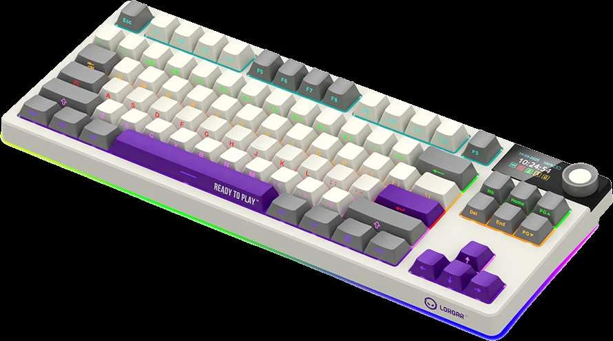 LORGAR KBP70TKLW, Wireless TKL Mechaninė klaviatūra žaidimams Pro, rusvai gelsvas, EN išdėstymas
