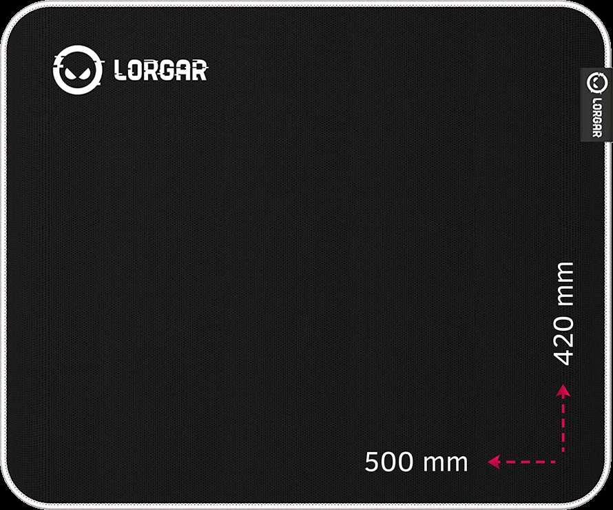 Lorgar Legacer 755, Pelės kilimėlis žaidimams, Ultra-gliding surface, Violetinė anti-slip rubber base, size: 500mm x 420mm x 3mm, weight 0.45kg