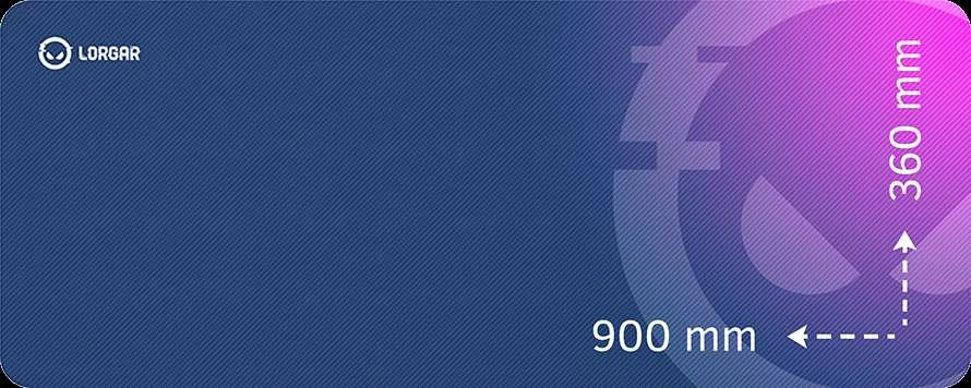 Lorgar Main 139, Pelės kilimėlis žaidimams, High-speed surface, Violetinė anti-slip rubber base, size: 900mm x 360mm x 3mm, weight 0.6kg