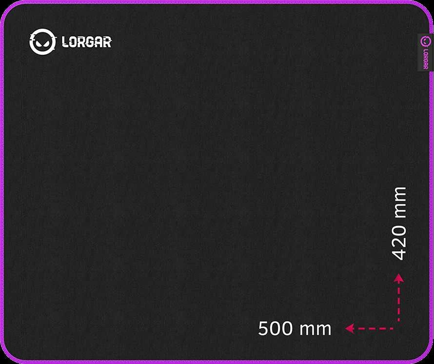 LORGAR Main 315 pelės kilimėlis | 500x420x3mm