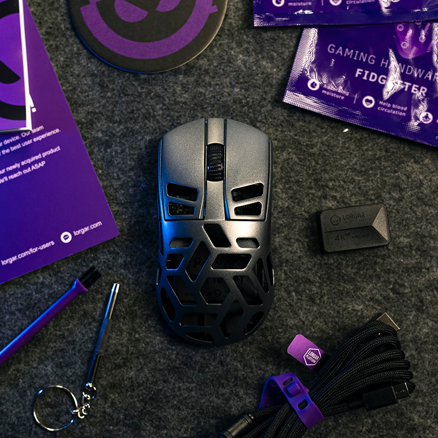 LORGAR MSE90W, Magnesium Alloy Belaidė pelė žaidimams Elite, Dark Pilkas