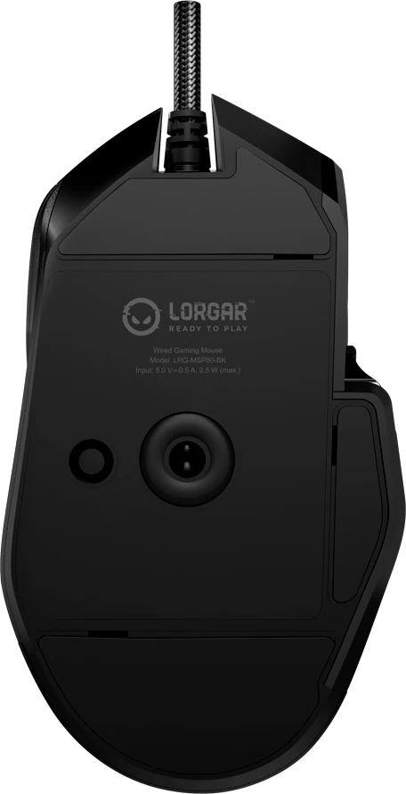 LORGAR MSP80, 8000 Hz Pelė žaidimams Pro, Juodas