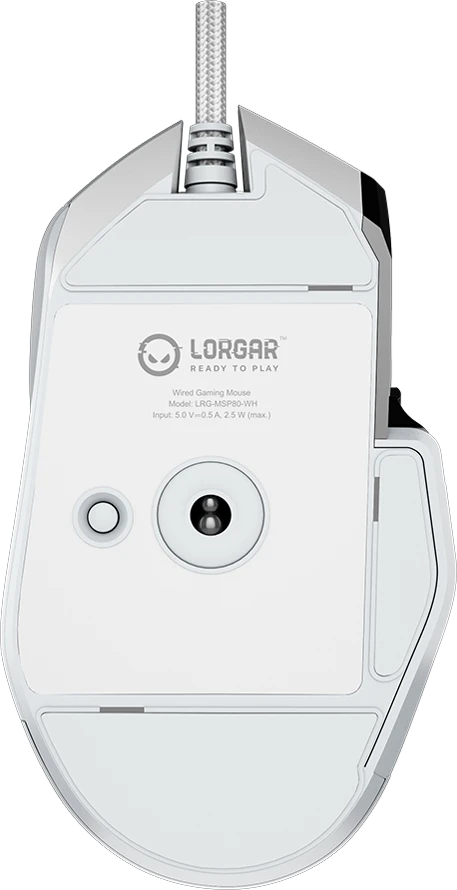 LORGAR MSP80, 8000 Hz Pelė žaidimams Pro, Baltas