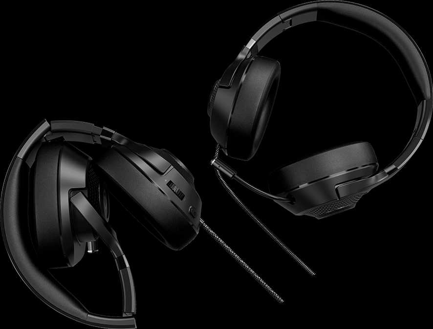 LORGAR Noah 101, Žaidimų ausinės su mikrofonu, 3.5mm jack connection, kabelio ilgis 2m, sulankstomos design, PU leather ear pads, size: 185*195*80mm, 0.245kg, juodas