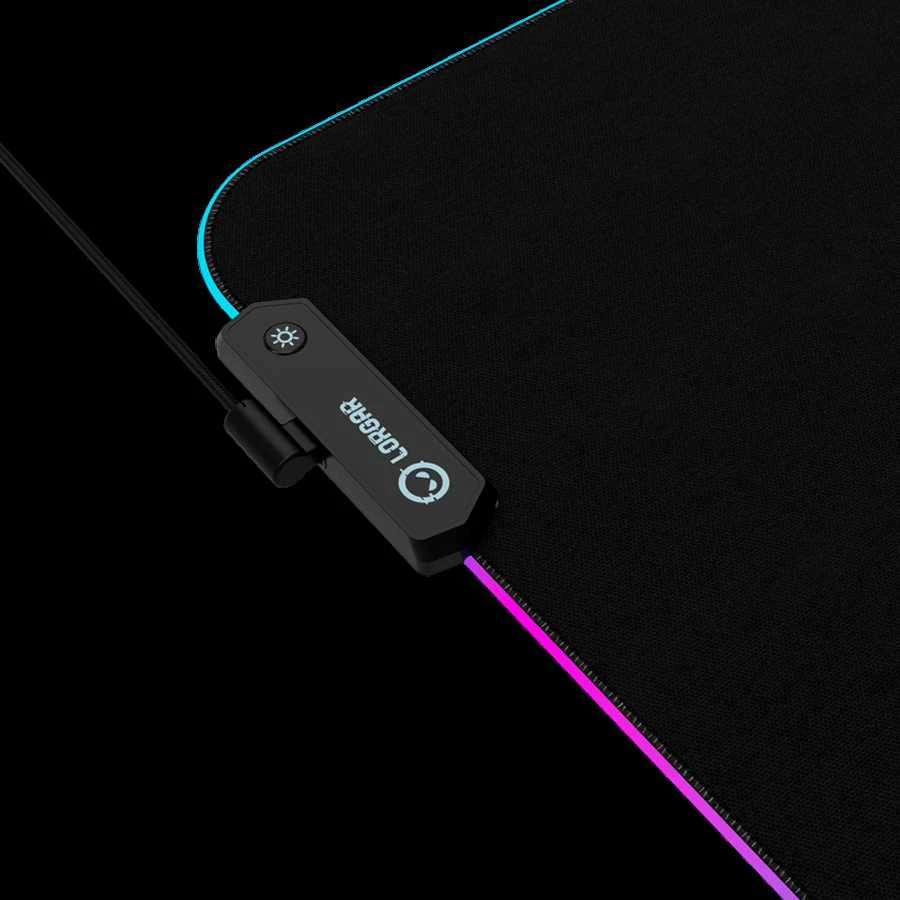 Lorgar Steller 913, Pelės kilimėlis žaidimams, Didelės spartos paviršius, neslystantis guminis pagrindas, RGB apšvietimas, USB jungtis, Lorgar WP Gameware palaikymas, dydis: 360mm x 300mm x 3mm, svoris 0,250kg