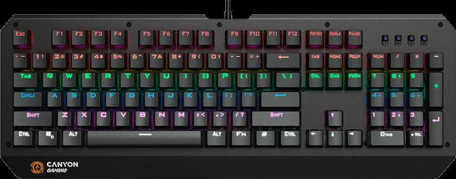 Mechaninė klaviatūra žaidimams Canyon Hazard GK-6, Mėlyna Switch, LED, RU išdėstymas