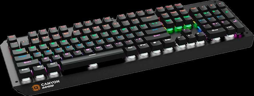 Mechaninė klaviatūra žaidimams Canyon Hazard GK-6, Mėlyna Switch, LED, US išdėstymas