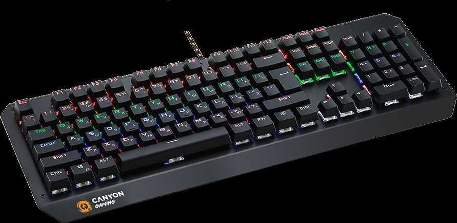Mechaninė klaviatūra žaidimams Canyon Hazard GK-6, Mėlyna Switch, LED, US išdėstymas