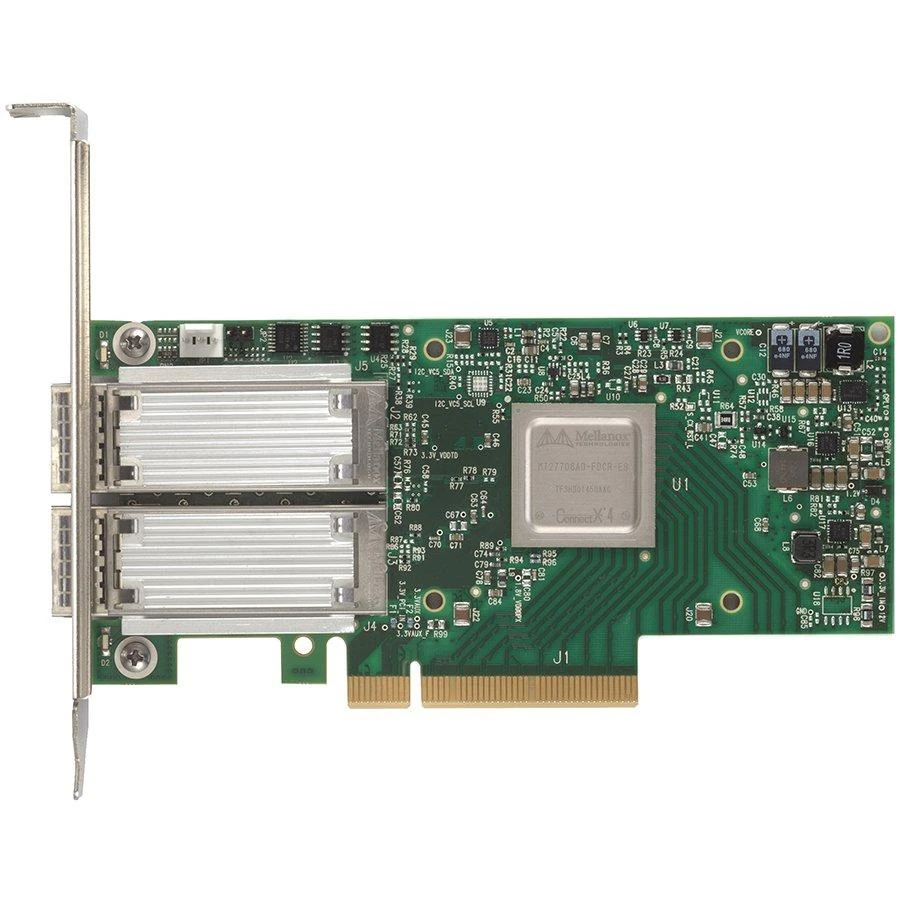 Nvidia Mellanox ConnectX-5 EN tinklo sąsajos plokštė, 10/25 Gbe dviejų prievadų, SFP28, PCIe3.0 x8, aukštas laikiklis, ROHS R6