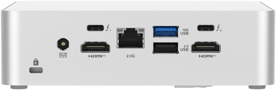 Mini kompiuteris ASUS NUC 15 Pro+ Mini PC Barebone, Intel Core Ultra 7 255H, Intel Arc Graphics, 2x DDR5 SO-DIMM, 2x M.2, WiFi 7 (RNUC15CRSU700002)
