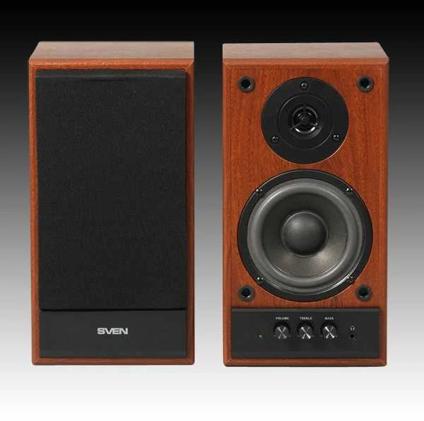 Kompiuterio kolonėlės Multimedija – garsiakalbis SVEN SPS-702 (Stereo, 40W, 40Hz-22Hz, Medinis)