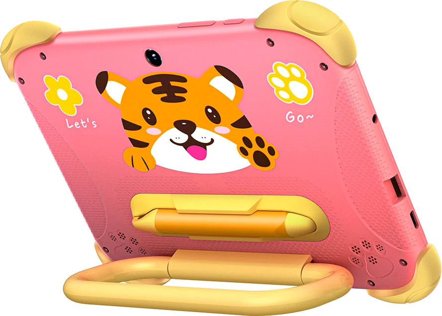 Planšetė Blackview Link 1 Kids Mini WiFi6 7-inch 1024x600 HD+ 60Hz RK3562 2.0Hz 3GB+32GB 3000mAh Cam 2MP 5MP Stylus glass protector Handle Stand design Android 16 Sweet Rožinė