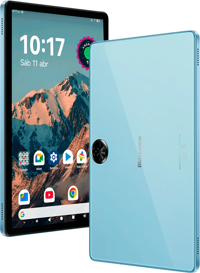 Blackview Link 5 WiFi SET 8GB/128GB 11-inch HD IPS 1280x800 60Hz A537 Octa-core 2.0GHz 8MP Front/5MP Back Camera Baterija 8300 mAh WiFi6 Type-C Android 17 Ocean Mėlyna