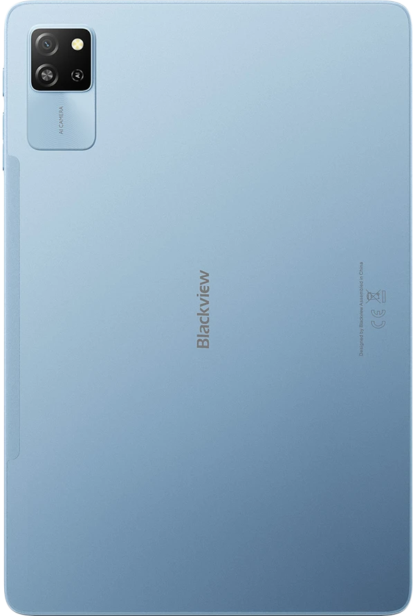 Planšetė Blackview Tab 60 Pro SET LTE 10.1-inch HD+IPS 800x1280 60Hz 8GB/128GB, Octa-core T606 1.6GHz Cam Front 5MP Rear 8MP Baterija 7700mAh + Charger USB Type-C Cable SIM tool Film Case Passive stylus Mouse Keyboard EN Android 15 Sunny Sky Mėlyna