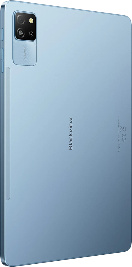Planšetė Blackview Tab 60 Pro SET LTE 10.1-inch HD+IPS 800x1280 60Hz 8GB/128GB, Octa-core T606 1.6GHz Cam Front 5MP Rear 8MP Baterija 7700mAh + Charger USB Type-C Cable SIM tool Film Case Passive stylus Mouse Keyboard EN Android 15 Sunny Sky Mėlyna