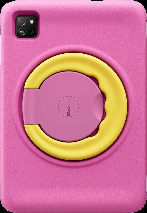 Planšetė „Blackview Tab A6 Kids“, planšetinis kompiuteris, 10,1 colio, 800*1280 HD+ IPS, A523 aštuonių branduolių 1,8 GHz procesorius, 4 GB + 128 GB, 5100 mAh; WiFi, 5 MP priekinė / 8 MP galinė kamera, „Android 14“, rožinė spalva