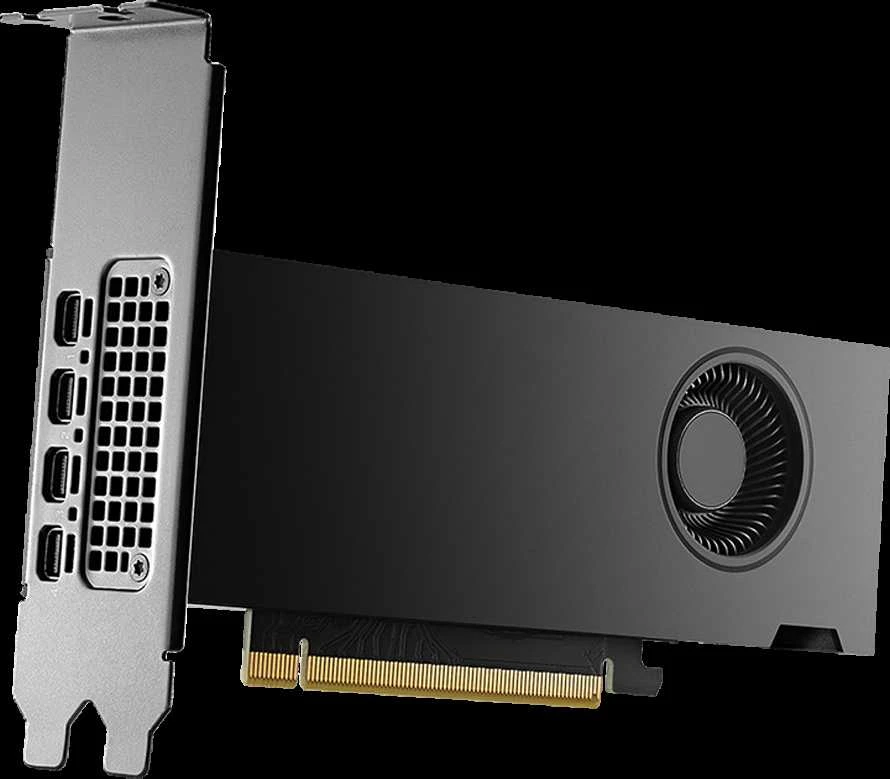PNY NVIDIA 2000 Ada 16 GB LowProfile OEM versija PCI-Express x16 Gen 4.0, dvigubas lizdas, 16 GB GDDR6 ECC 128 bitų, HDCP 2.2 ir HDMI 2.0 palaikymas su opt. Adapteris 4x Mini DP 1.4a 1x LP laikiklis