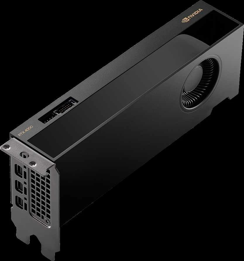 PNY PCI-Express x16 Gen 4.0, dvigubas lizdas, 20 GB GDDR6 160 bitų, HDCP 2.2, HEVC ir HDMI 2.0 palaikymas su opt. Adapteris, 4x Mini DP 1.4a, 1x LP laikiklis, OEM versija