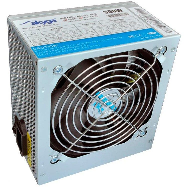 Maitinimas AKYGA AK-B1-500 Basic 500W, DC 3.3/5/±12V, 1x120, be maitinimo laido