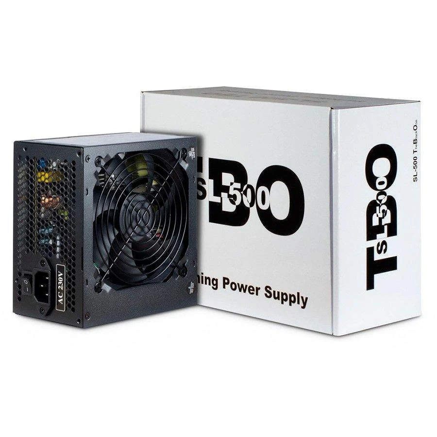 Maitinimas INTER-TECH SL-500 TBO AC 230V, 50/60Hz, DC 3.3/5/±12V, 500W, Mažmeninė, Pasyvus PFC, 1x120, Juodas