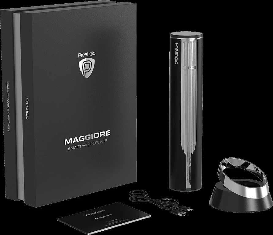Prestigio Maggiore išmanusis vyno atidarytuvas, Juodos-pilkos spalvos