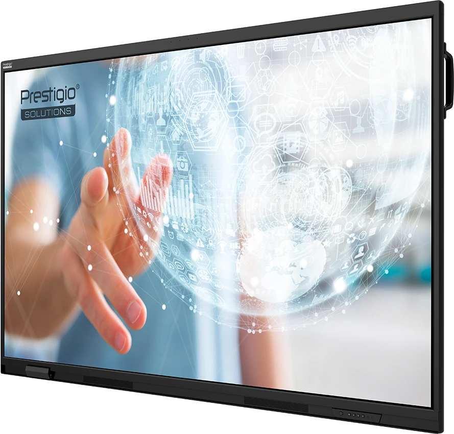 PRESTIGIO SOLUTIONS Multiboard 65-inch Light Series Gen 7, Android 14, Google EDLA, AI button, 8/128GB, 50TP, juodas