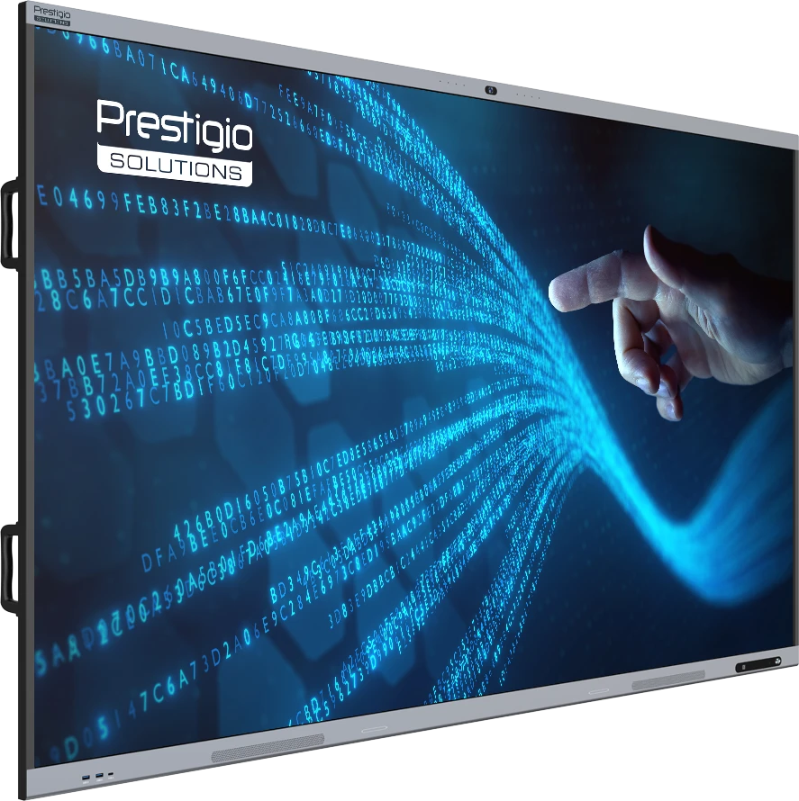 „PRESTIGIO SOLUTIONS“ daugiafunkcis monitorius 75 colių „Light+ Gen 2“, „Android 13“, „Google EDLA“, dirbtinio intelekto kamera, 16/128 GB