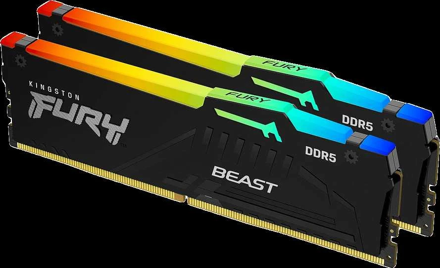 RAM KINGSTON 32GB 6000MT/s DDR5 CL36 DIMM FURY Beast RGB EXPO rinkinys (2 vnt.)