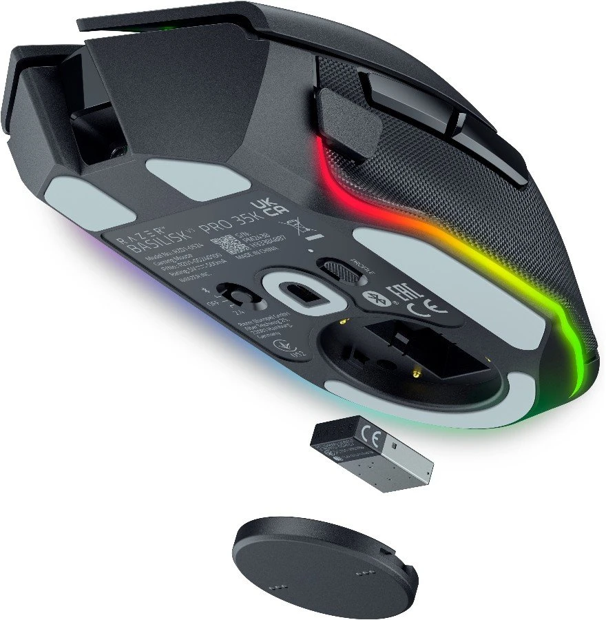 Razer | Pelė žaidimams | Basilisk V3 Pro 35K | Optinė pelė | Wireless | Juodas | Yes