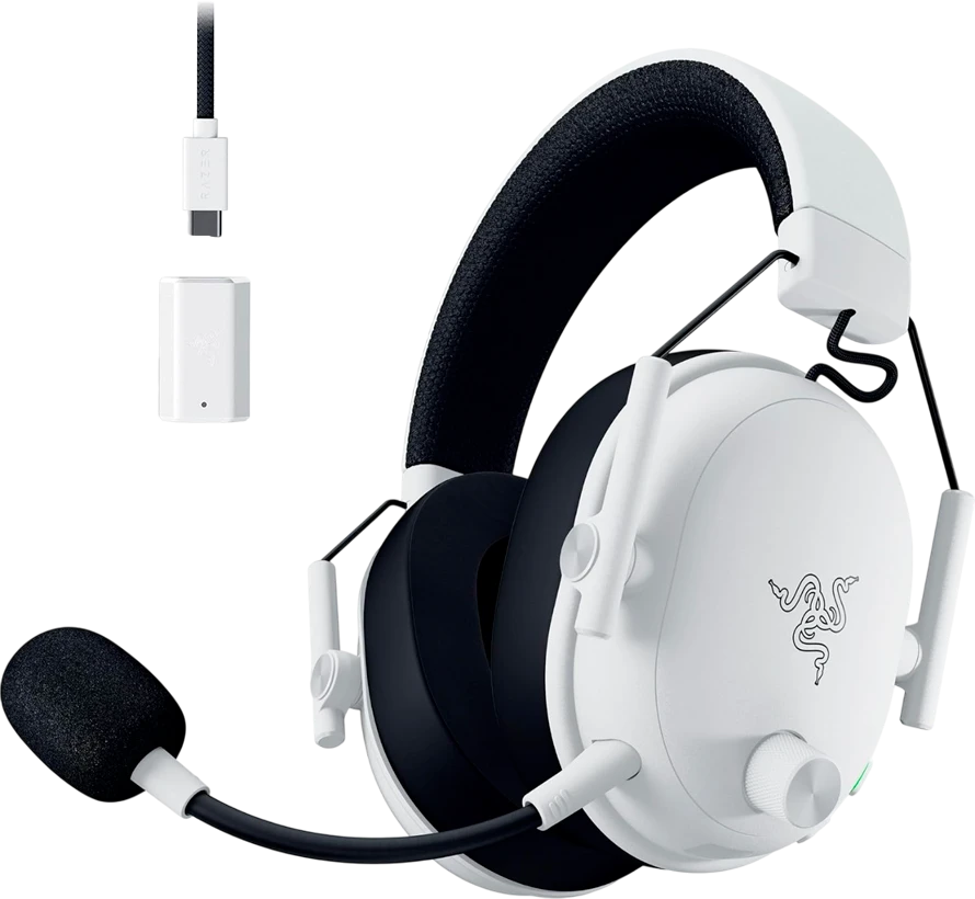 Razer | Ausinės Žaidimams | BlackShark V3 | Belaidės/su laidu | Over-Ear | Mikrofonas | Baltas | Belaidės