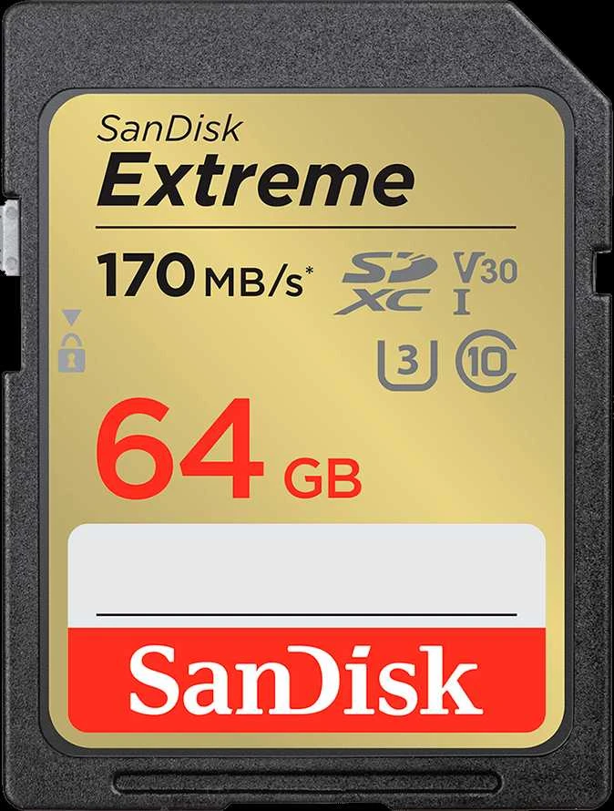 Atminties kortelė Sandisk Extreme SDXC 64GB