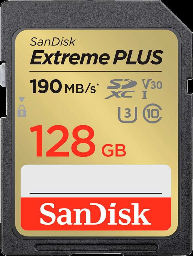 Sandisk Extreme Plus SDXC 128GB atminties kortelė