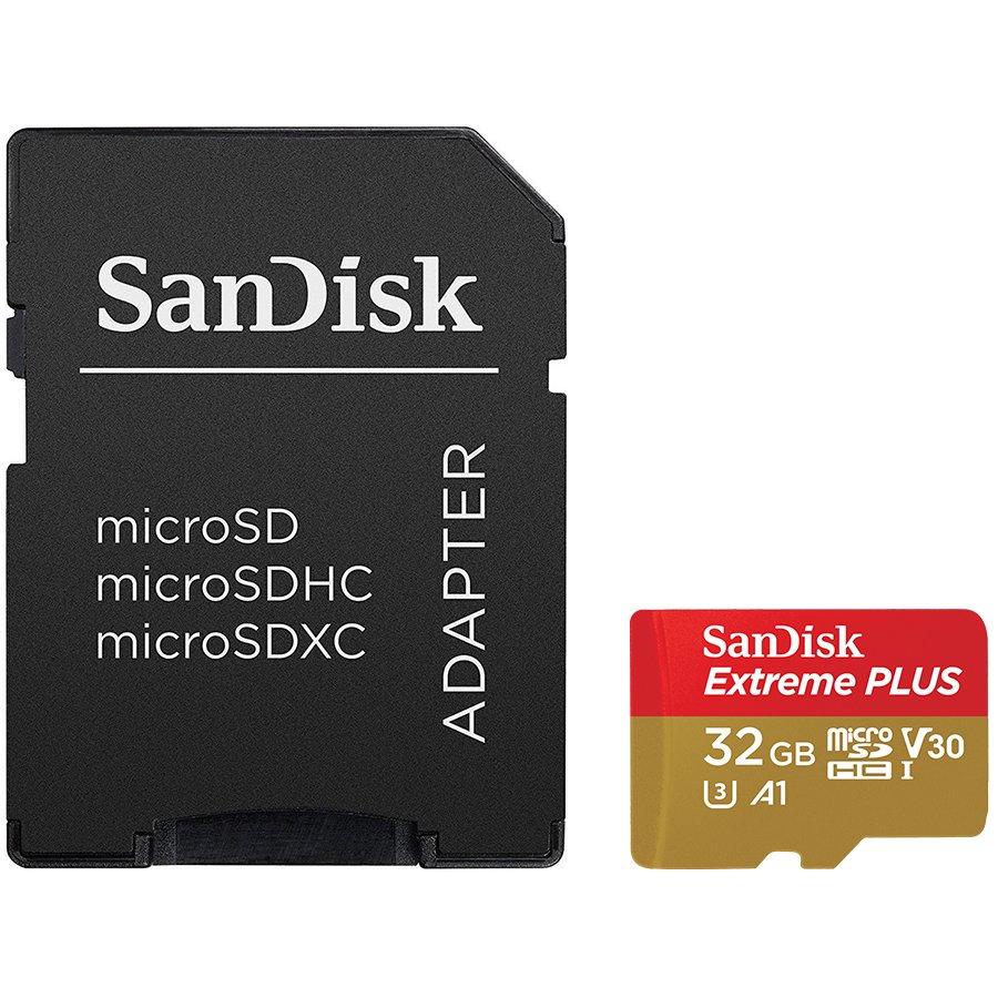 Atminties kortelė SanDisk Micro SDHC 100MB A1 32GB Extreme Plus SDSQXBG-032G-GN6MA