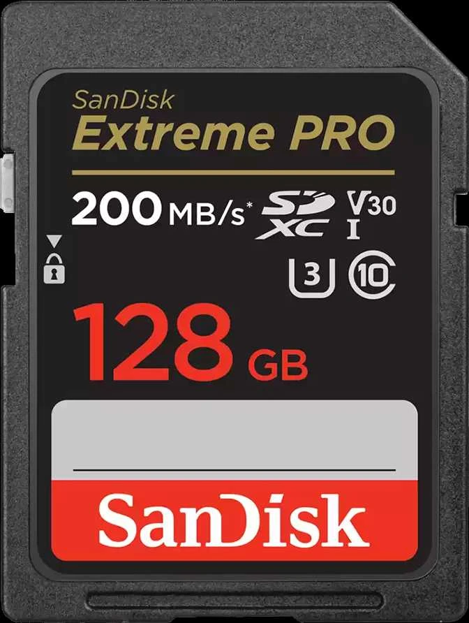 Atminties kortelė SanDisk SDXC 128GB Extreme Pro 200/90 MB/s V30 UHS-I U3